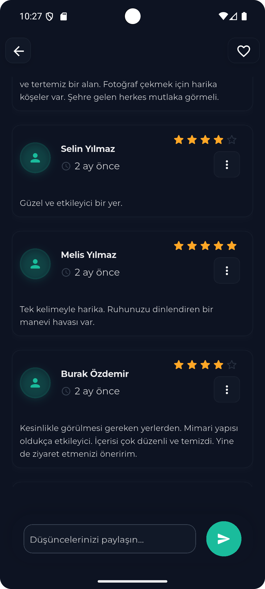 Mekan Yorumları